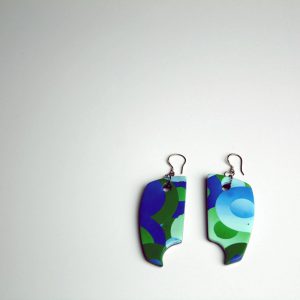 Pendientes ondas azules