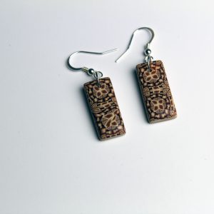 Pendientes filigrana otoño rectangular