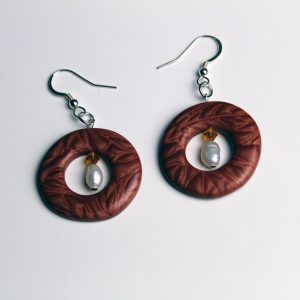 Pendientes mica hojas