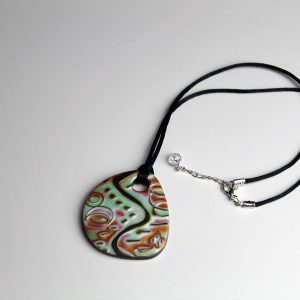 Colgante mokume metalizado