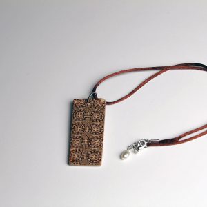 Colgante filigrana otoño rectangular