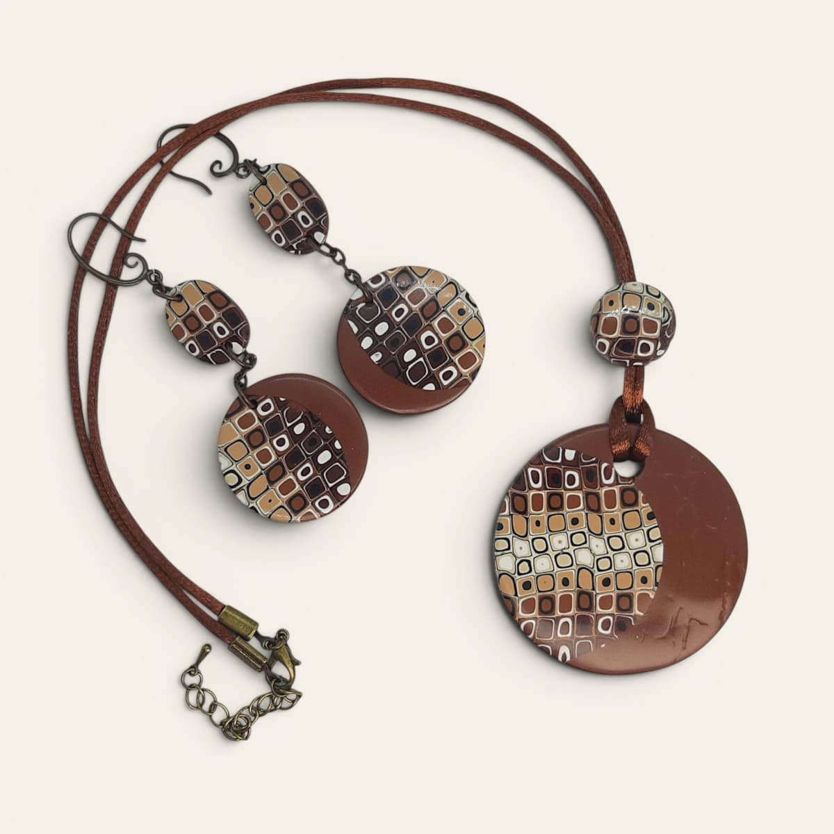 Pendientes retro combinado - Imagen 4
