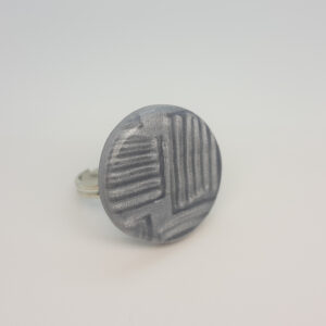 Anillo metalizado plata