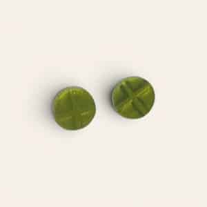 Pendientes Mini Círculo Verde Metalizado