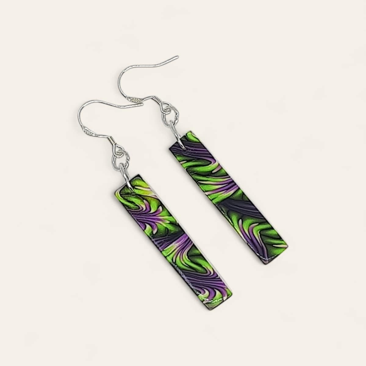 Pendientes Paraíso Floral Rectangular