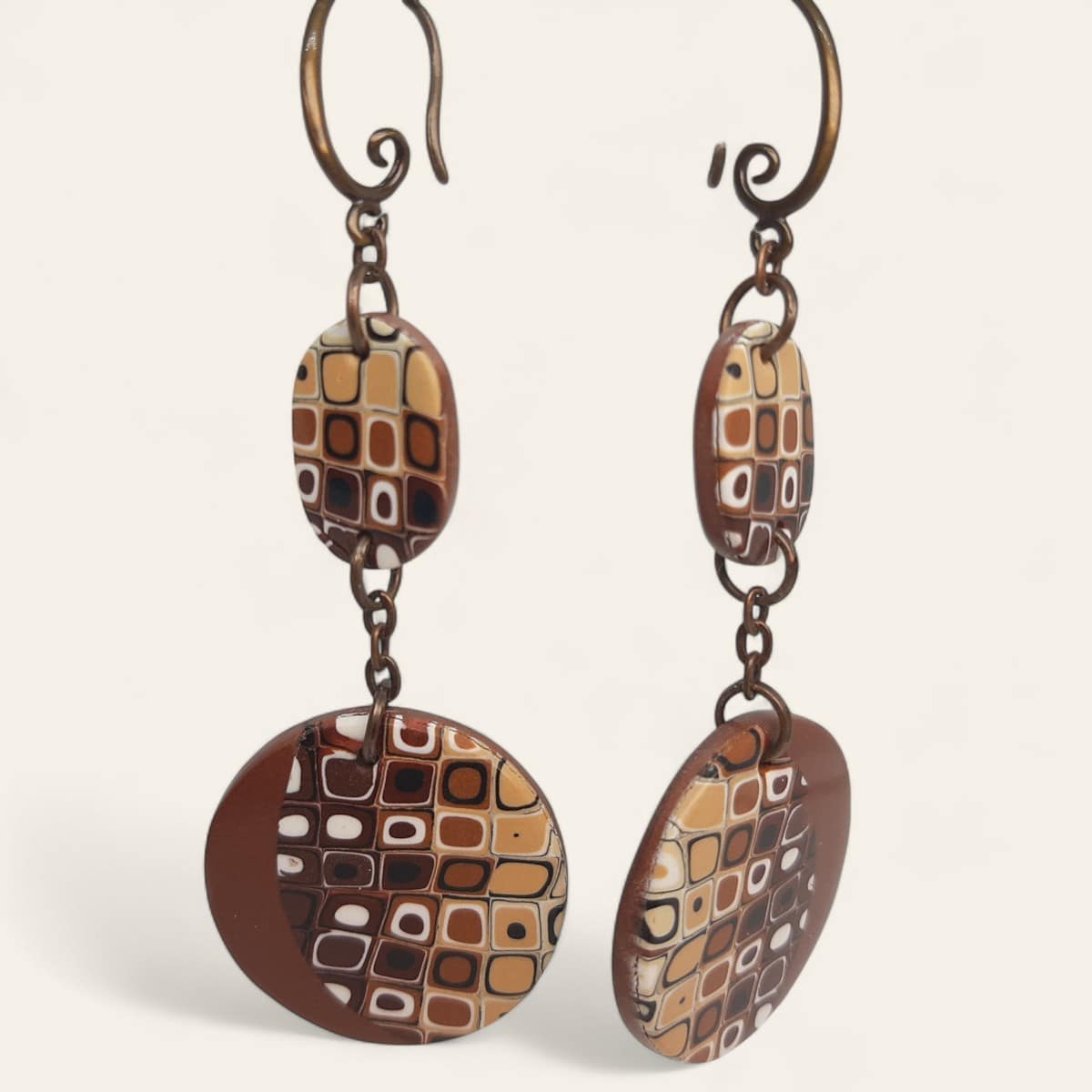 Pendientes retro combinado - Imagen 2