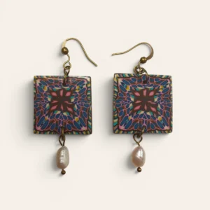 Pendientes Mosaico Riviera Cuadrado