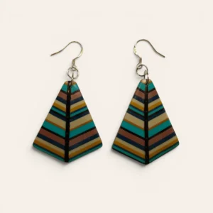 Pendientes Rayas Riviera Triangular